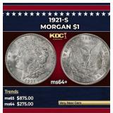 1921-s Morgan Dollar $1 Grades ms64+