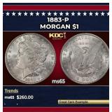 1883-p Morgan Dollar $1 Grades ms65