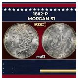 1882-p Morgan Dollar $1 Grades ms63