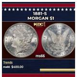 1881-s Morgan Dollar $1 Grades ms66