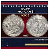 1903-p Morgan Dollar $1 Grades ms63