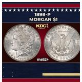 1898-p Morgan Dollar $1 Grades ms62+