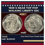 1939-s Walking Liberty Half Dollar Near Top Pop 50