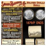 RARE SEARS Silver Morgan Dollar $1 Roll 10 Coin 18