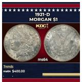 1921-d Morgan Dollar $1 Grades ms64
