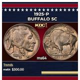 1925-p Buffalo Nickel 5c Grades ms64