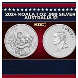 2024 Koala 1 oz .999 Silver Australia $1 Round