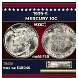 1939-s Mercury Dime 10c ms66 FSB SEGS