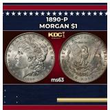 1890-p Morgan Dollar $1 Grades ms63