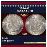 1884-o Morgan Dollar $1 Grades ms65
