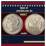 1921-p Morgan Dollar $1 Grades ms62+