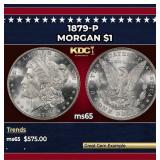 1879-p Morgan Dollar $1 Grades ms65