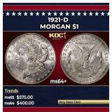 1921-d Morgan Dollar $1 Grades ms64+