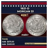 1921-d Morgan Dollar $1 Grades ms64+