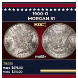1900-o Morgan Dollar $1 Grades ms65+