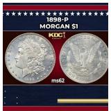 1898-p Morgan Dollar $1 Grades ms62