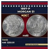 1897-p Morgan Dollar $1 Grades ms65