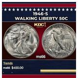 1946-s Walking Liberty Half Dollar 50c Grades ms66