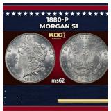 1880-p Morgan Dollar $1 Grades ms62