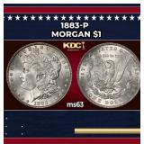 1883-p Morgan Dollar $1 Grades ms63