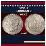 1896-p Morgan Dollar $1 Grades ms62