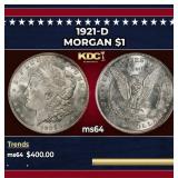 1921-d Morgan Dollar $1 Grades ms64