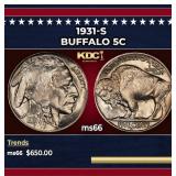1931-s Buffalo Nickel 5c Grades ms66