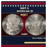 1897-s Morgan Dollar $1 Grades ms63+