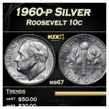 1960-p Roosevelt Dime Silver 10c ms67 SEGS