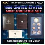 1989 United States Mint Prestige Proof Set 7 Coins