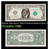 Novelty John Kerry 2003 $1 Federal Reserve Note, C