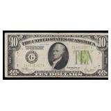 1928B $10 Green Seal Federal Reseve Note Redeemabl
