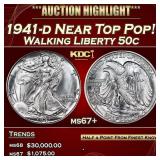 1941-d Walking Liberty Half Dollar Near Top Pop! 5