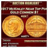 1917 McKinley Gold Commem Dollar Near Top Pop! 1 m
