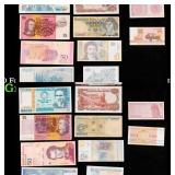 Group of 10 Foreign Banknotes - Wide Variety of Co