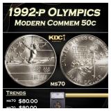 1992-p Olympics Modern Commem Half Dollar 50c ms70
