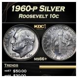 1960-p Roosevelt Dime Silver 10c ms66+ SEGS