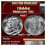 1944-s Mercury Dime 10c ms67+ fsb SEGS