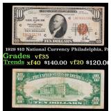 1929 $10 National Currency Philadelphia, PA Grades