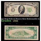 1928B $10 Green Seal Federal Reseve Note Redeemabl