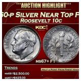 1960-p Roosevelt Dime Silver Near Top Pop! 10c ms6