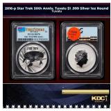 PCGS 2016-p Star Trek 50th Anniv. Tuvalu $1 .999 S