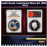 NGC 2014 Disney Donald Duck Colorized Niue $2 .999