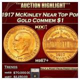 1917 McKinley Gold Commem Dollar Near Top Pop! 1 m