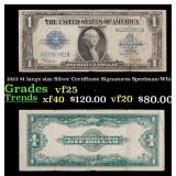 1923 $1 large size Silver Certificate Grades vf+ S