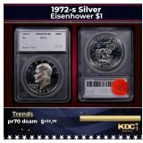 1972-s Silver Proof Eisenhower Dollar $1 pr70 dcam