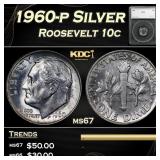 1960-p Roosevelt Dime Silver 10c ms67 SEGS