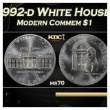 1992-d White House Modern Commem Dollar $1 ms70 SE