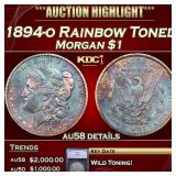 1894-o Morgan Dollar Rainbow Toned 1 au58 details