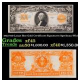 1922 $20 Large Size Gold Certificate Grades xf+ Si